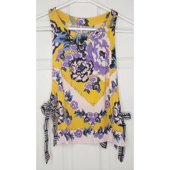 Free People This Sweet Love Tank Top XS Tie Side Shirt - Picture 3 of 7